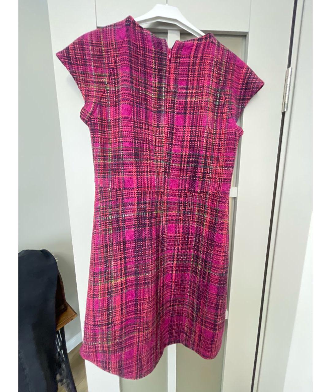 CHANEL Фуксия твидовое коктейльное платье, фото 2