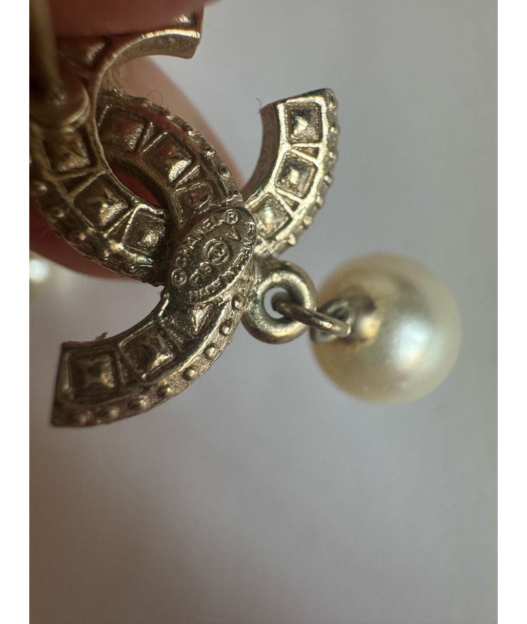 CHANEL Золотые серьги, фото 5