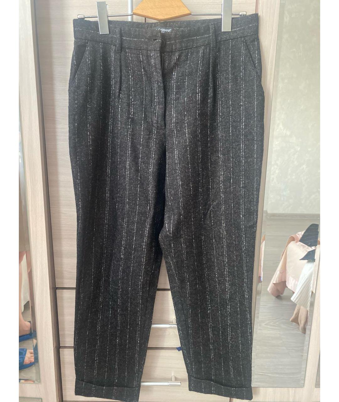 DOLCE&GABBANA Черный шерстяной костюм с брюками, фото 2