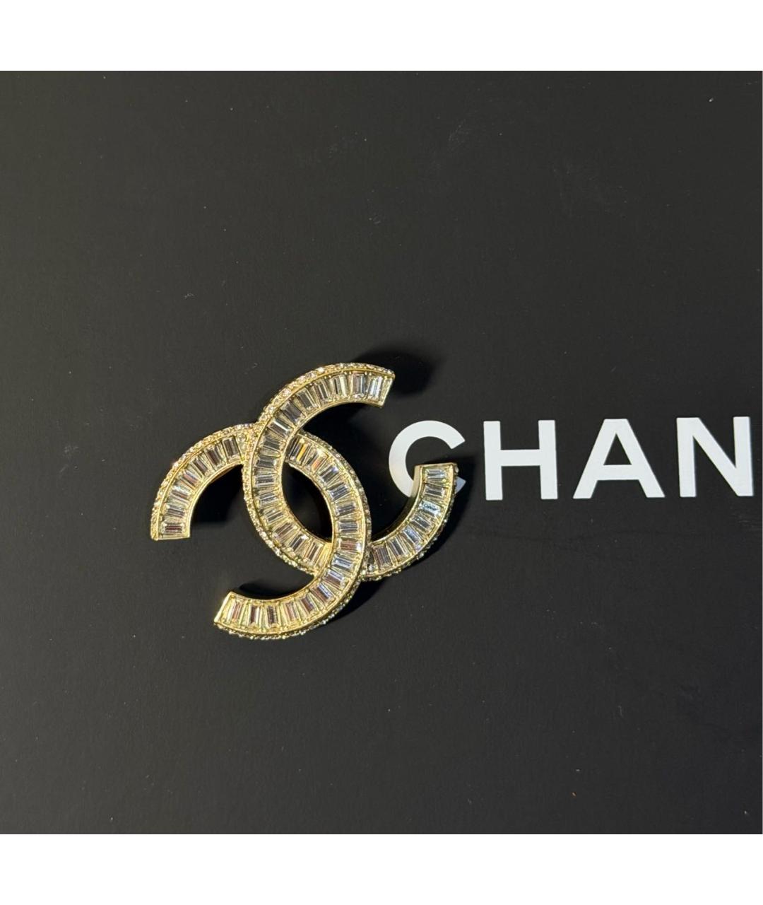 CHANEL Золотая металлическая булавка / брошь, фото 2