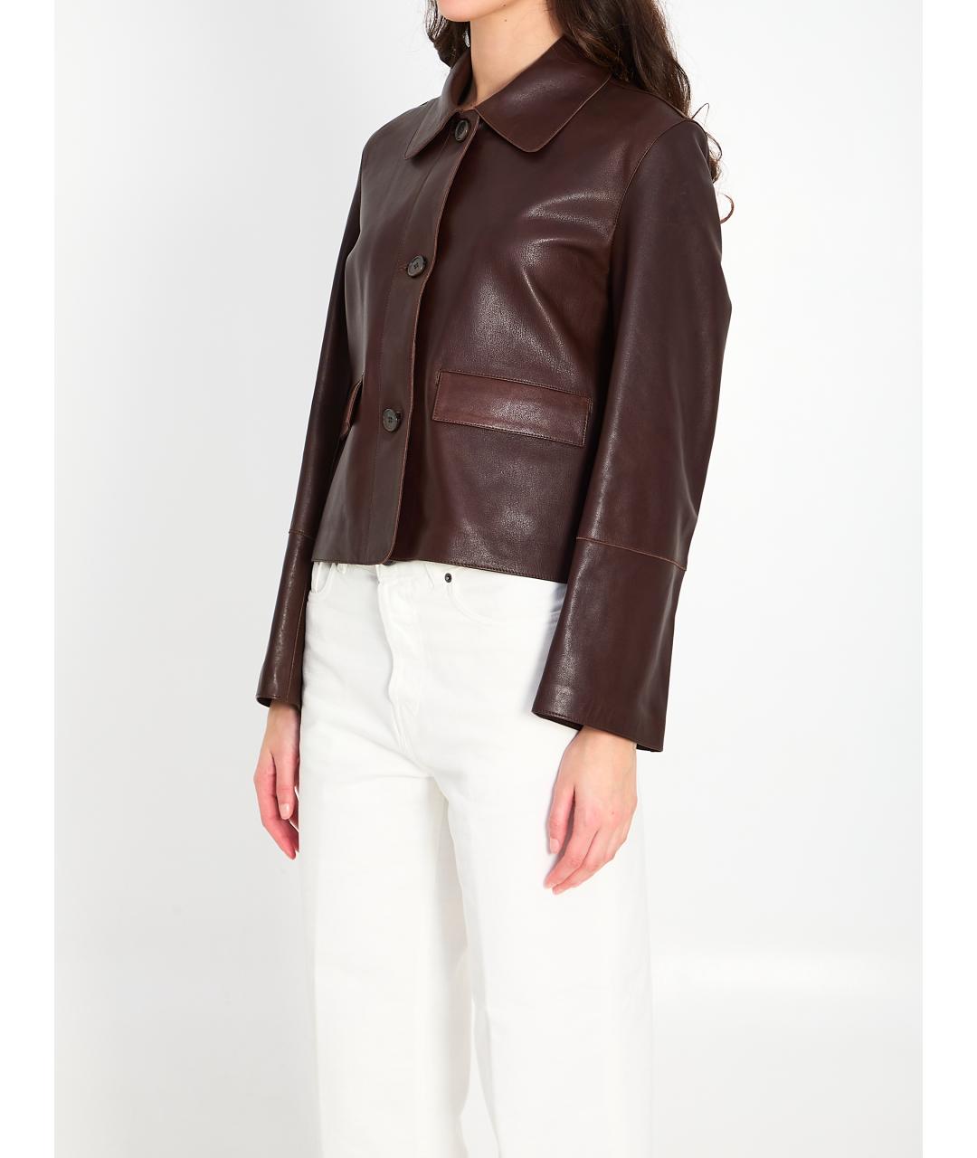 ARMA Коричневая кожаная куртка, фото 2