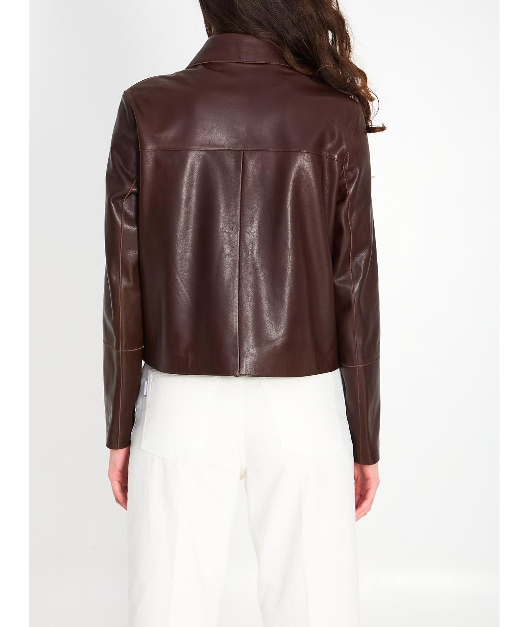 ARMA Коричневая кожаная куртка, фото 4