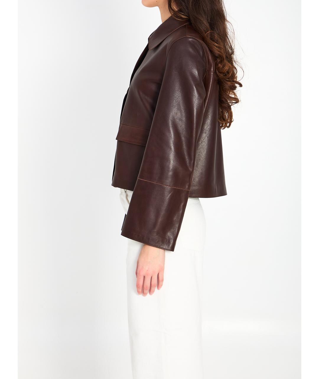 ARMA Коричневая кожаная куртка, фото 3