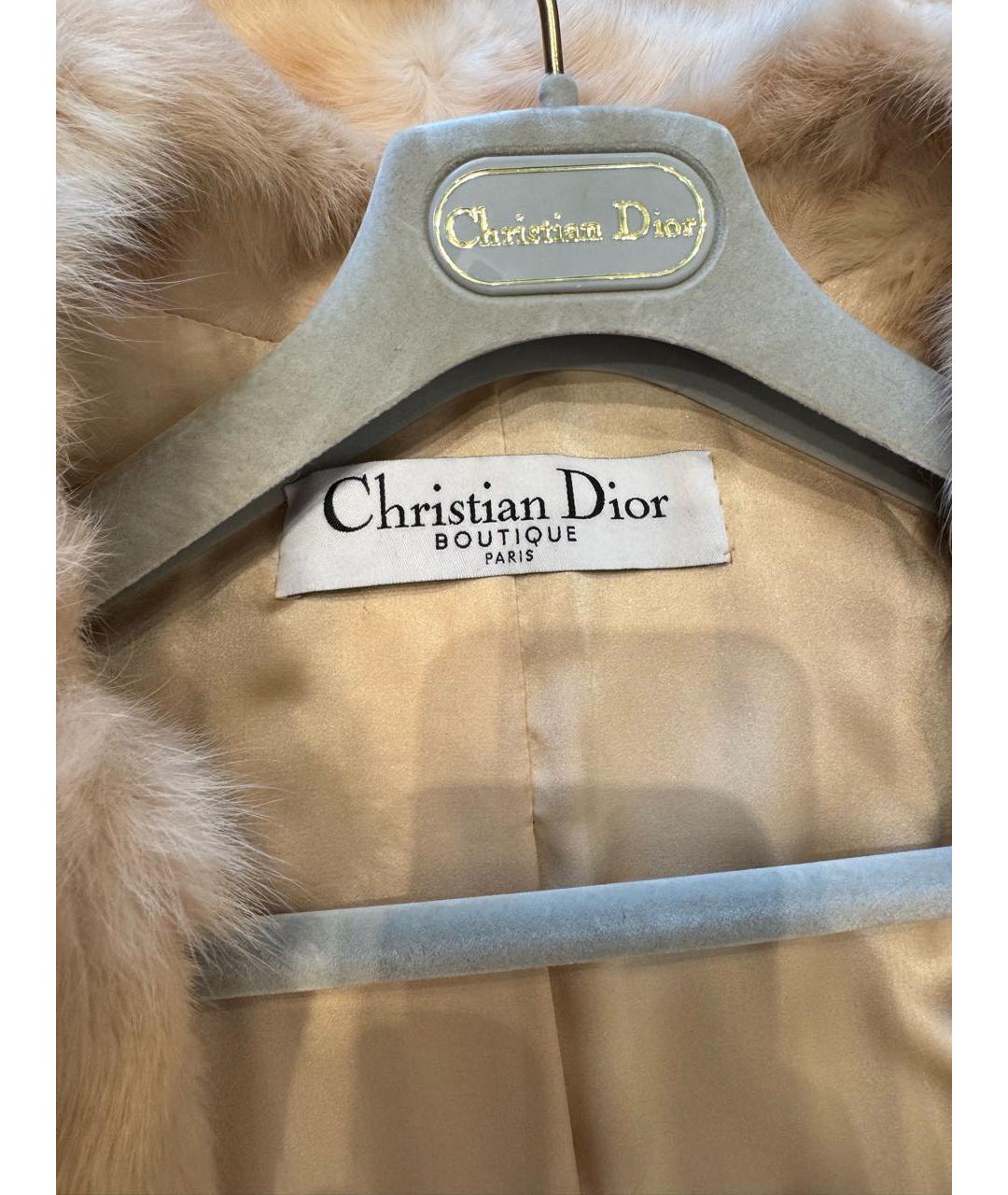 CHRISTIAN DIOR Бежевое кожаное пальто, фото 7