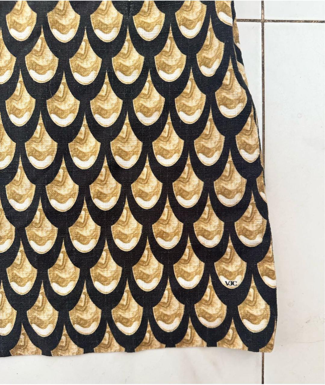 VERSACE Мульти льняное повседневное платье, фото 5