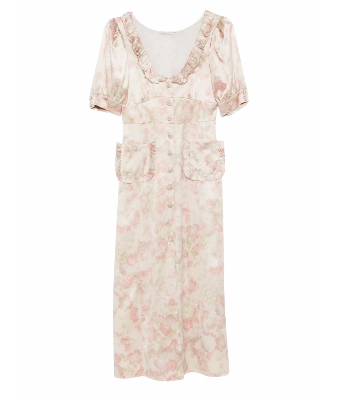ALESSANDRA RICH Розовое шелковое вечернее платье, фото 1