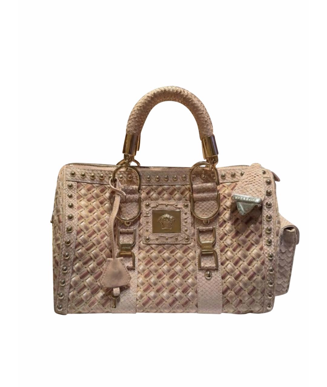 VERSACE Желтая сумка с короткими ручками, фото 1