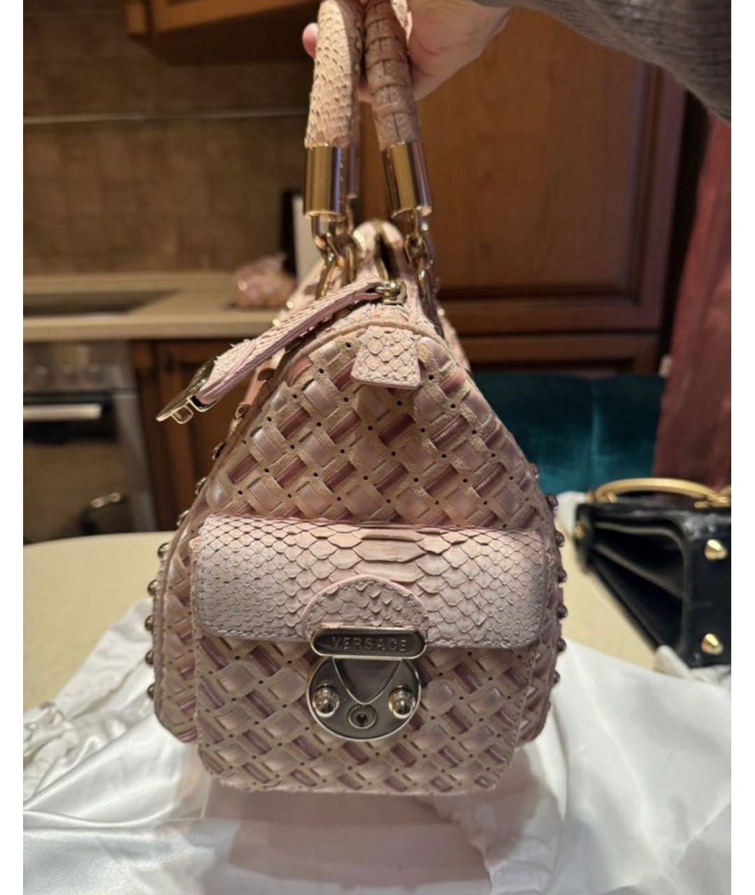 VERSACE Желтая сумка с короткими ручками, фото 3