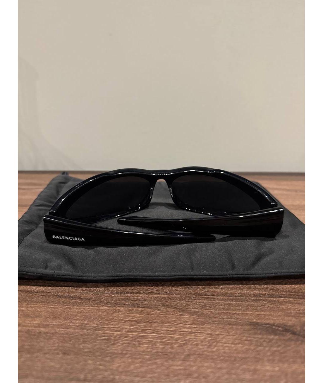 BALENCIAGA Черные пластиковые солнцезащитные очки, фото 3