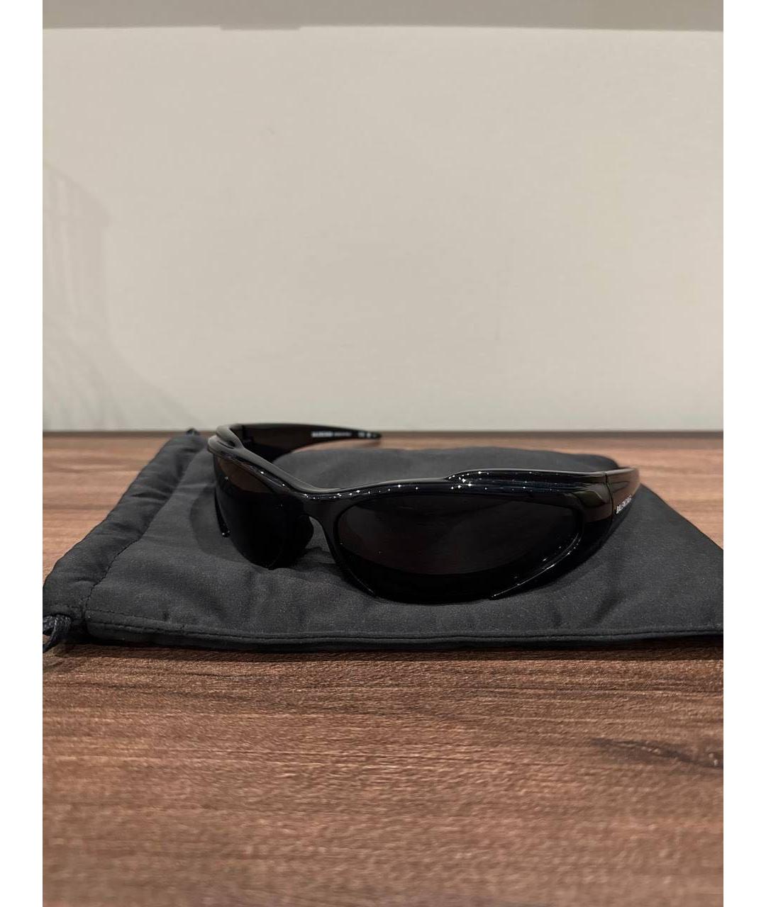BALENCIAGA Черные пластиковые солнцезащитные очки, фото 6
