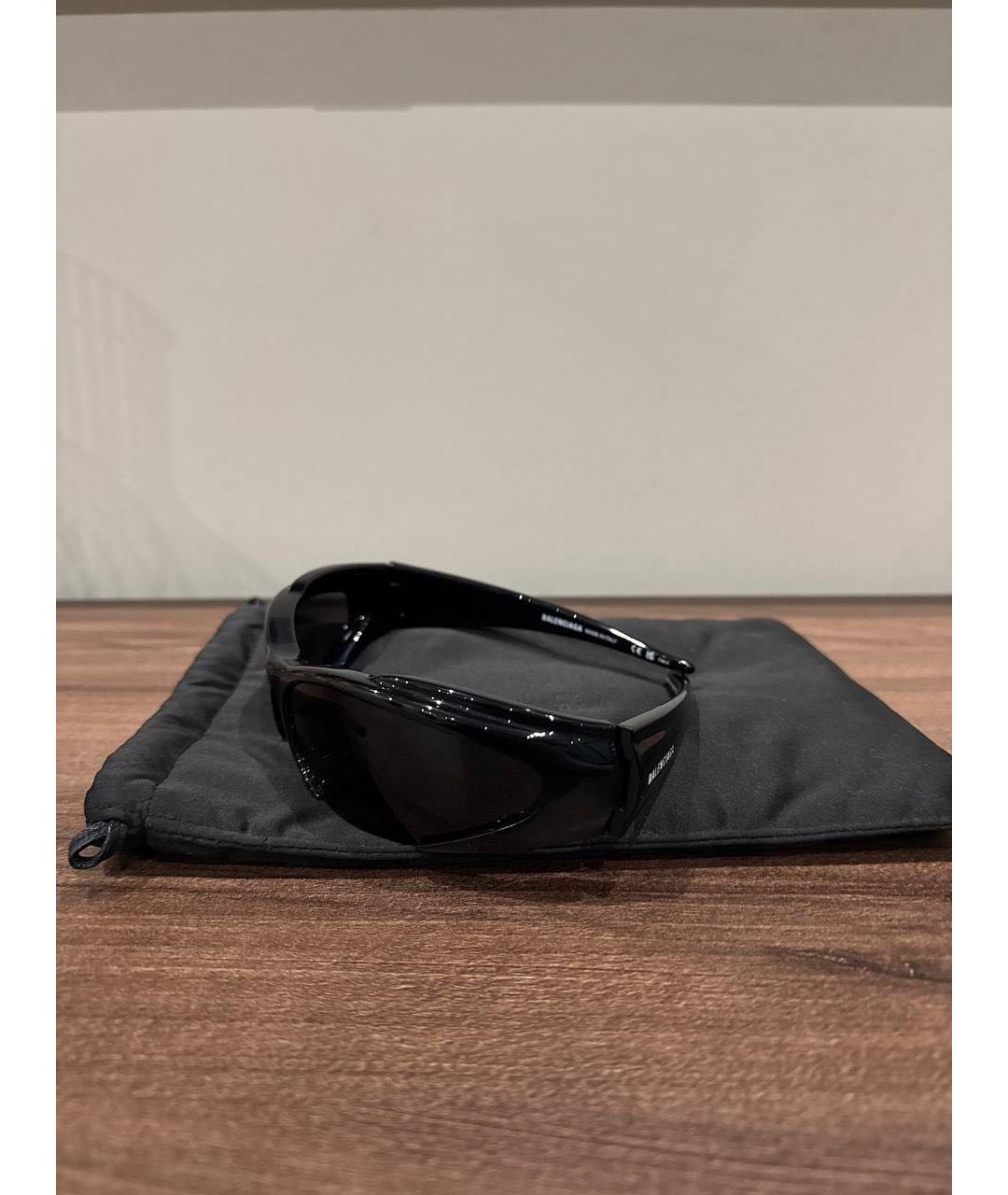 BALENCIAGA Черные пластиковые солнцезащитные очки, фото 2