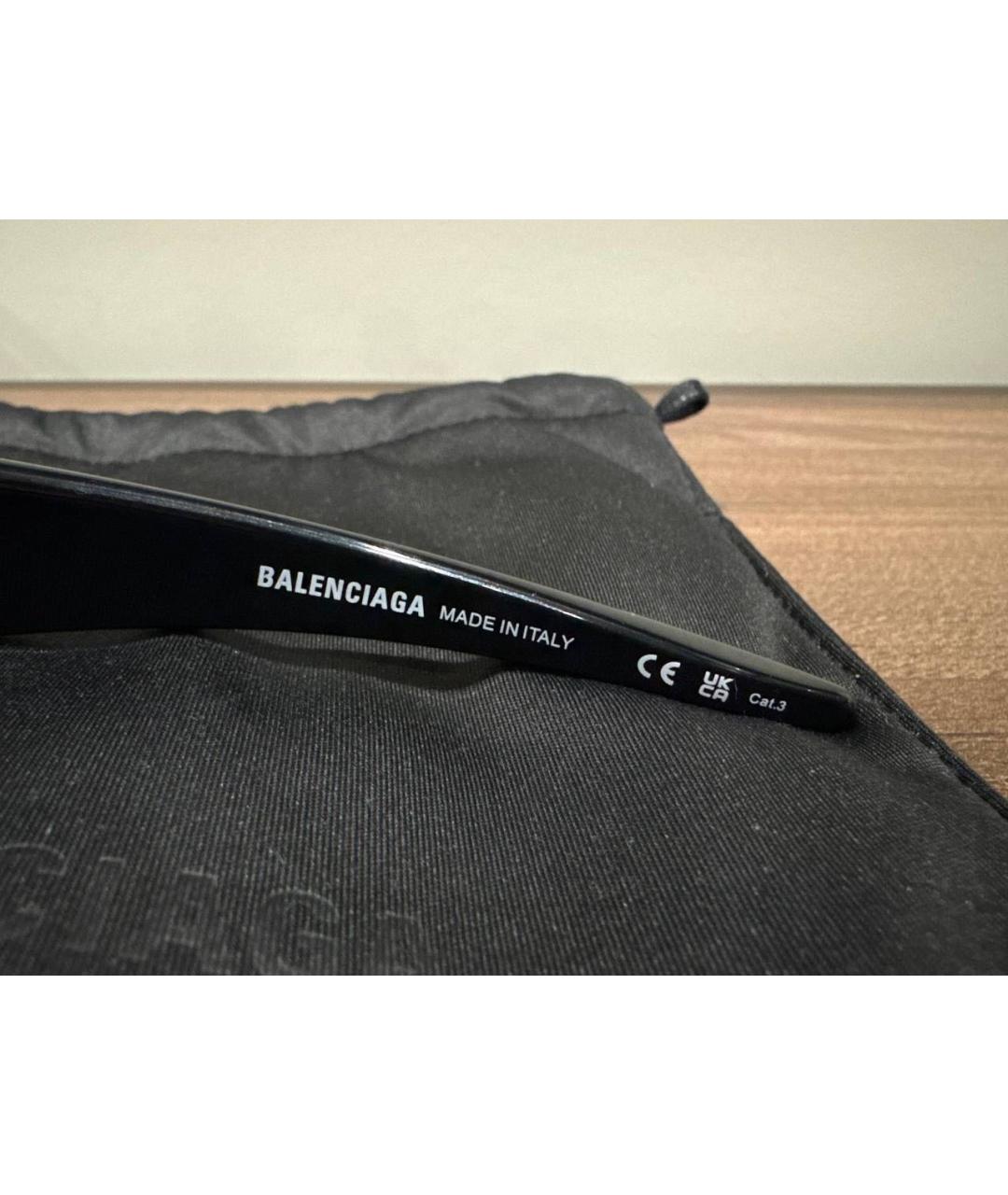 BALENCIAGA Черные пластиковые солнцезащитные очки, фото 5