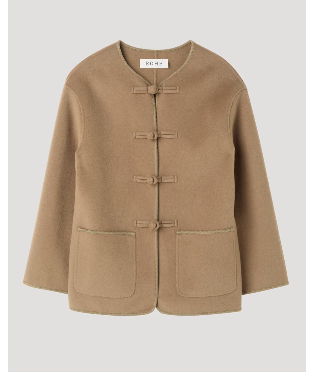 ROHE Бежевый шерстяной жакет/пиджак, фото 4