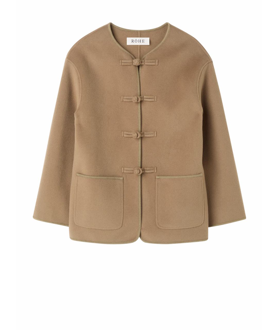 ROHE Бежевый шерстяной жакет/пиджак, фото 1
