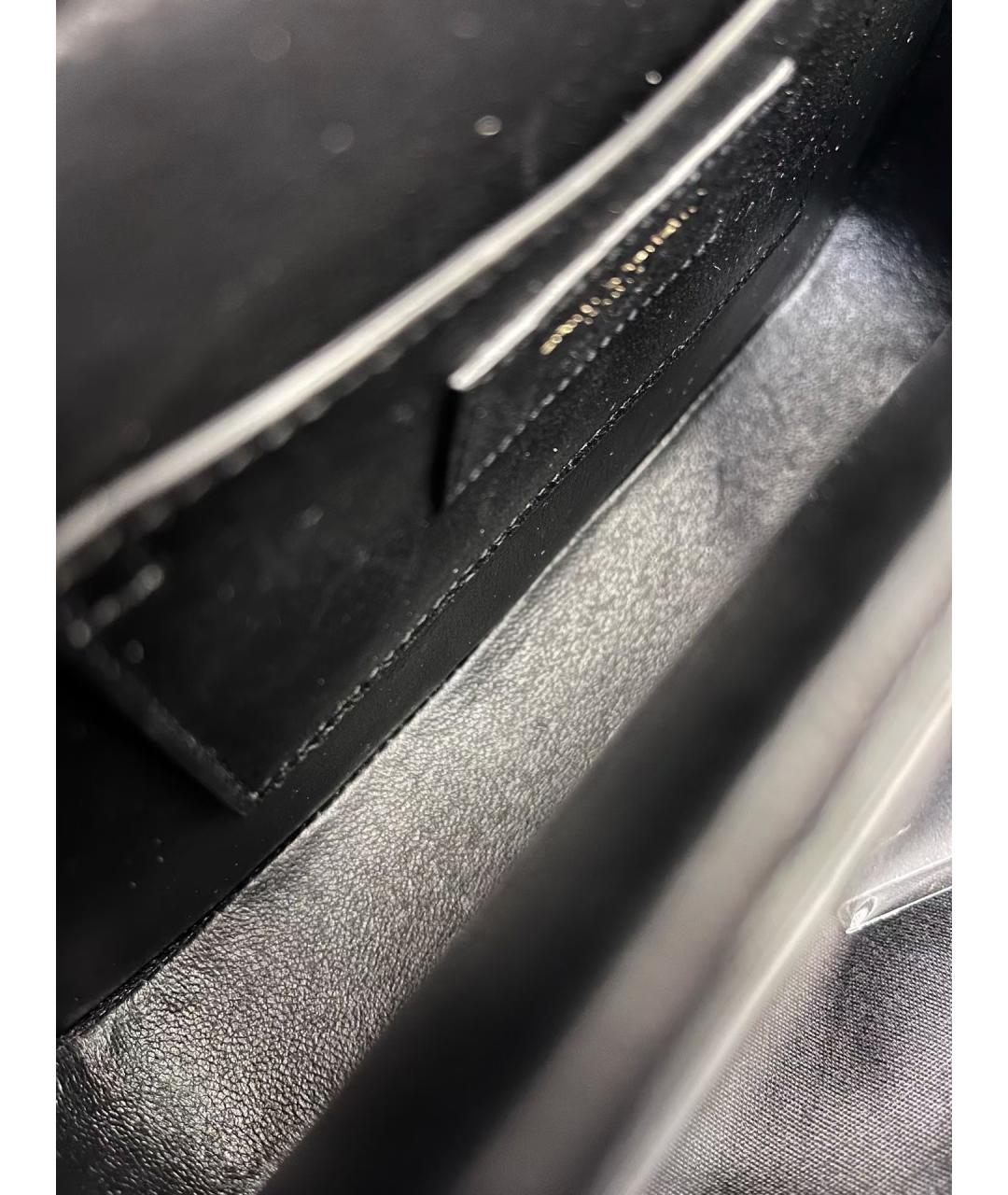 SAINT LAURENT Черная кожаная сумка через плечо, фото 8