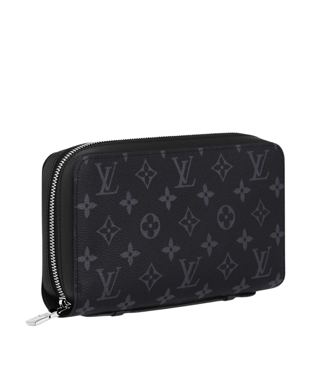 LOUIS VUITTON Черная кожаная барсетка, фото 1