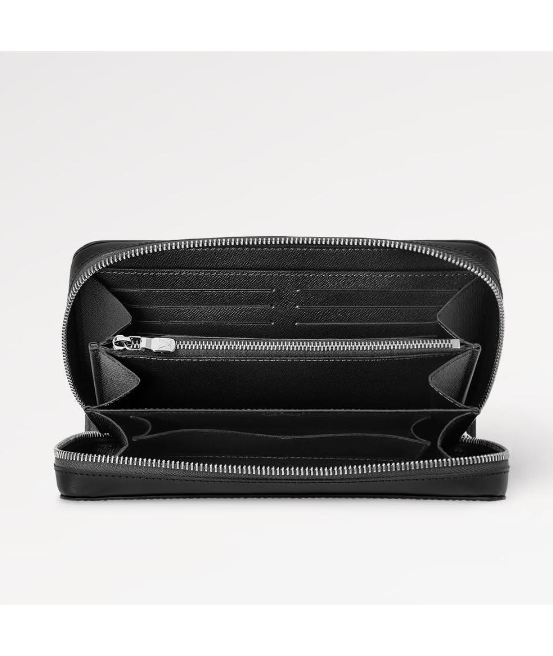 LOUIS VUITTON Черная кожаная барсетка, фото 2