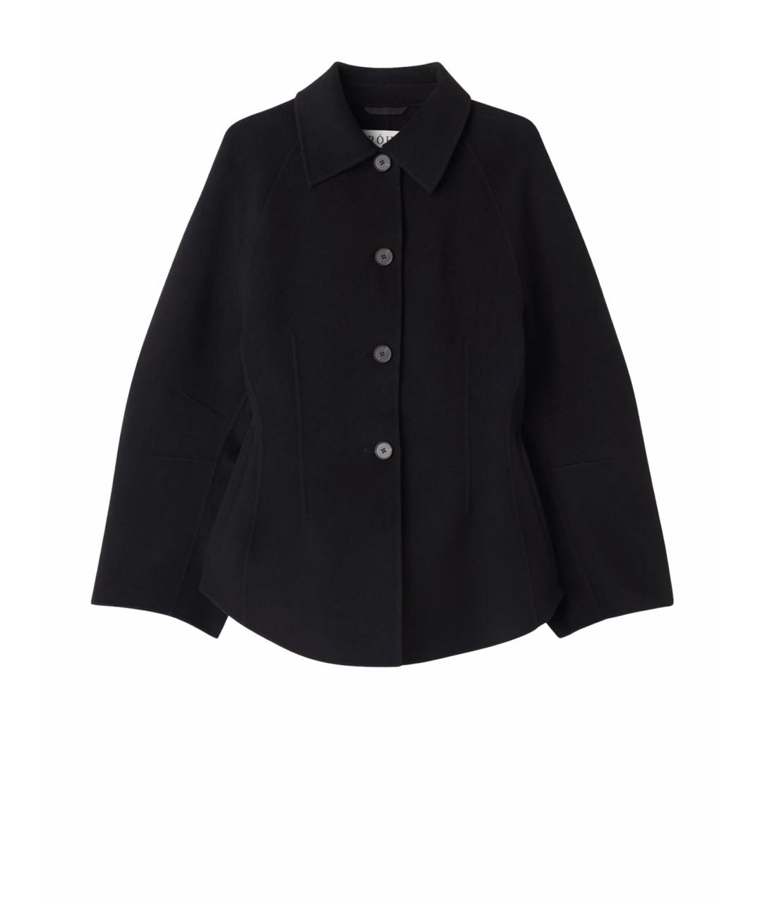 ROHE Черный шерстяной жакет/пиджак, фото 1