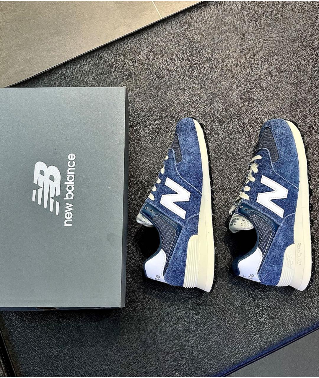 NEW BALANCE Синие замшевые высокие кроссовки / кеды, фото 5
