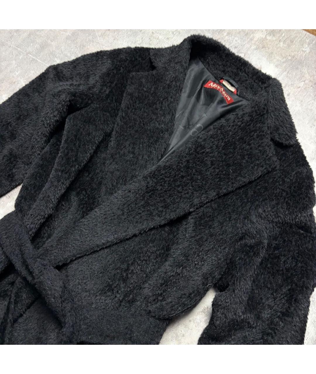MAX MARA STUDIO Черное шерстяное пальто, фото 4