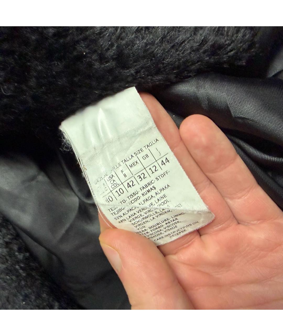 MAX MARA STUDIO Черное шерстяное пальто, фото 5