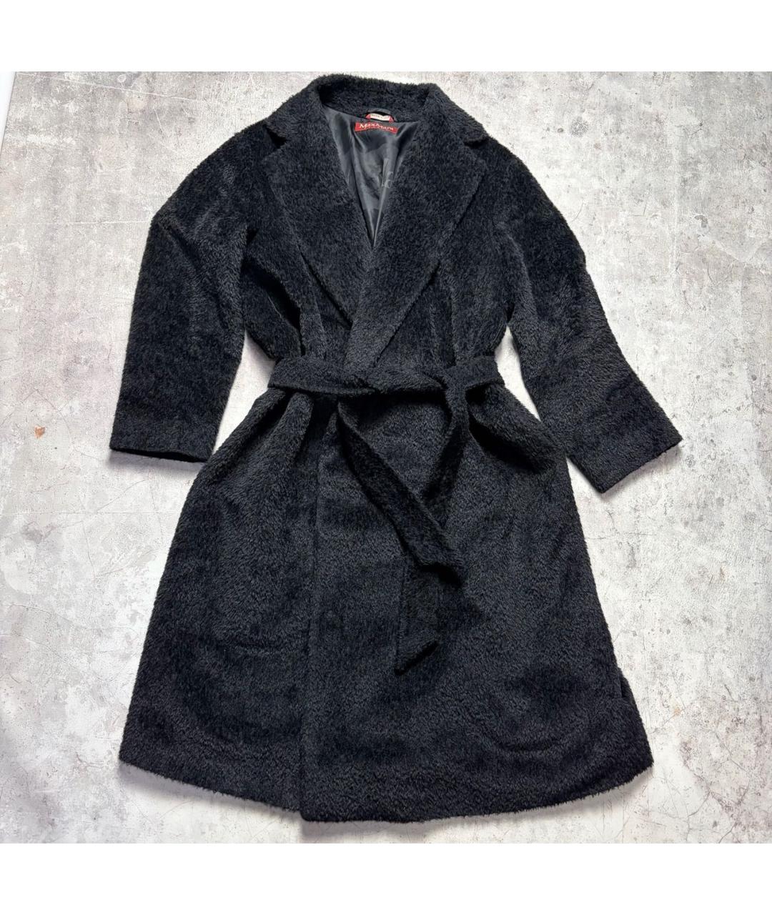 MAX MARA STUDIO Черное шерстяное пальто, фото 6