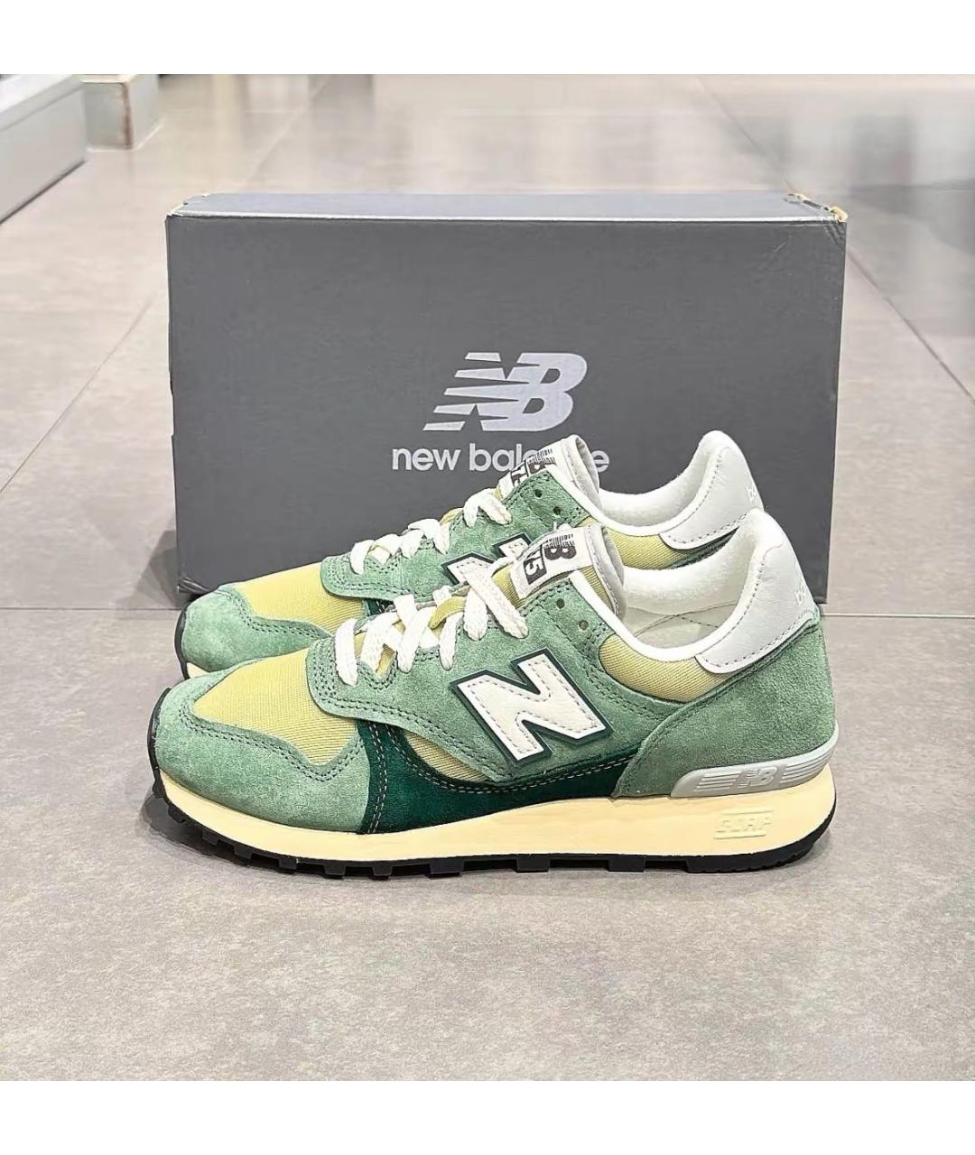NEW BALANCE Зеленые замшевые высокие кроссовки / кеды, фото 5