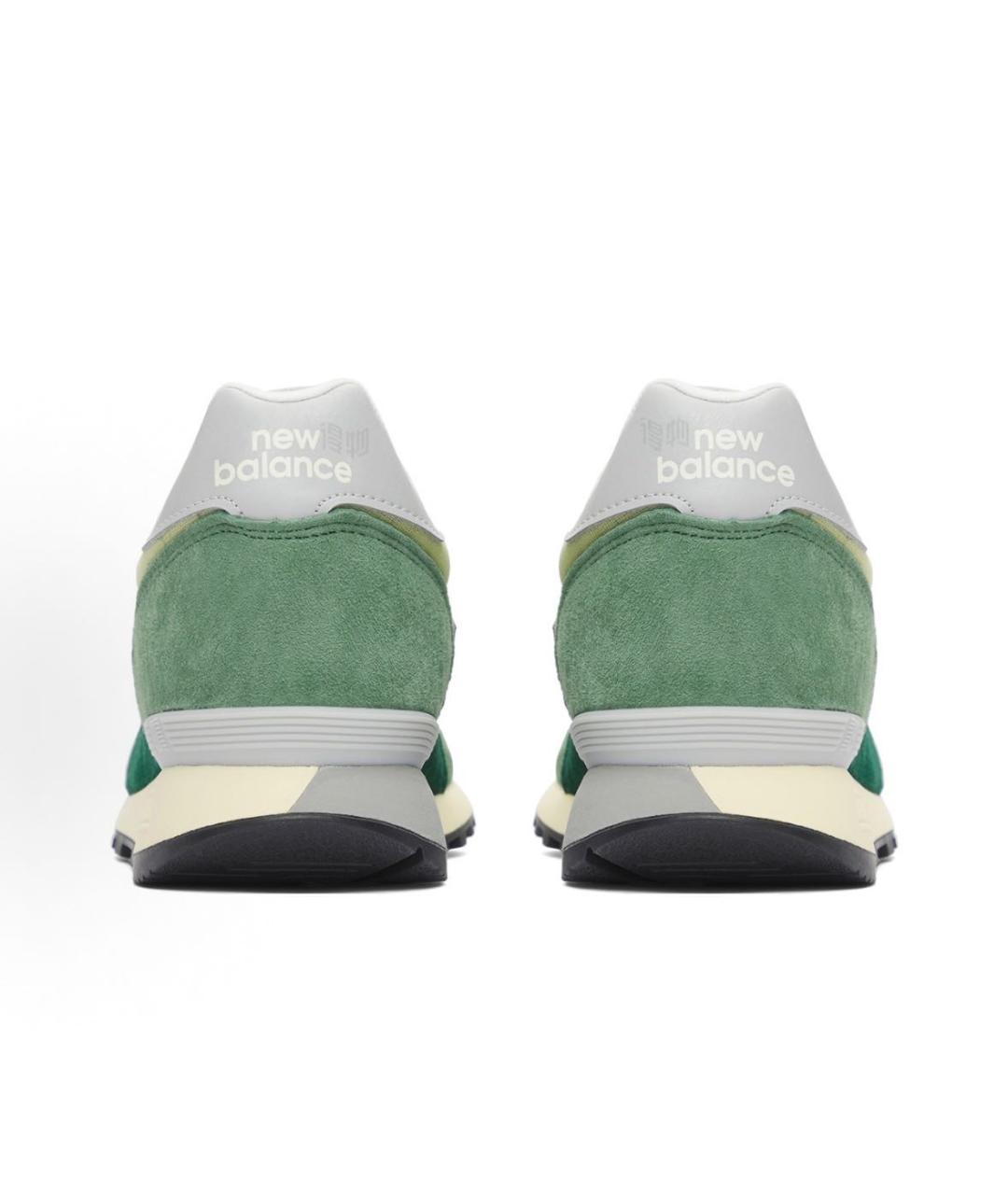 NEW BALANCE Зеленые замшевые высокие кроссовки / кеды, фото 4
