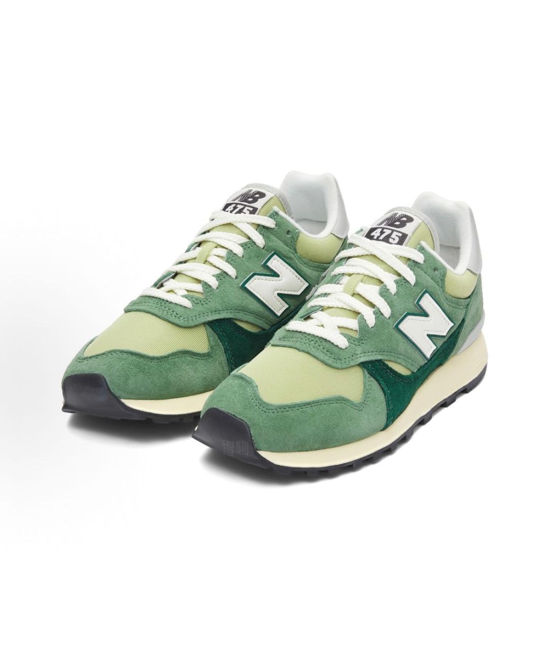 NEW BALANCE Зеленые замшевые высокие кроссовки / кеды, фото 2