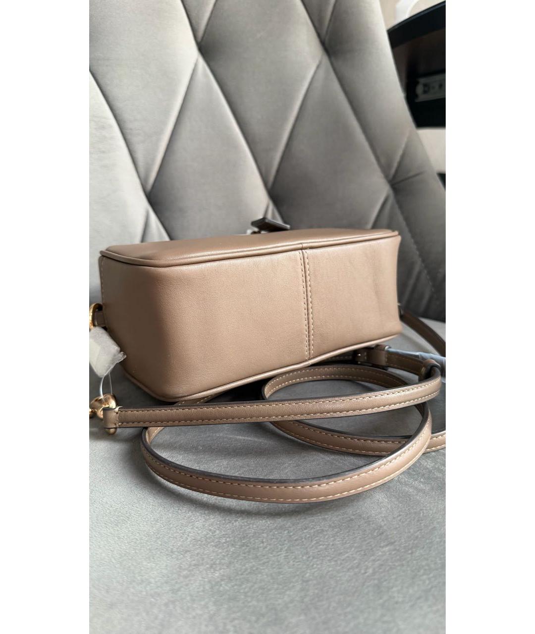 COACH Коричневая кожаная сумка с короткими ручками, фото 8