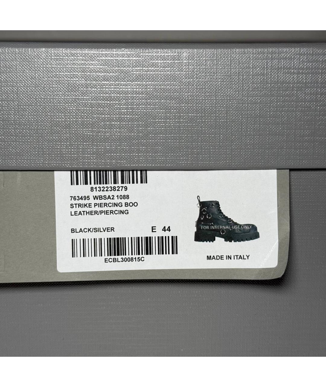 BALENCIAGA Черные кожаные высокие ботинки, фото 8