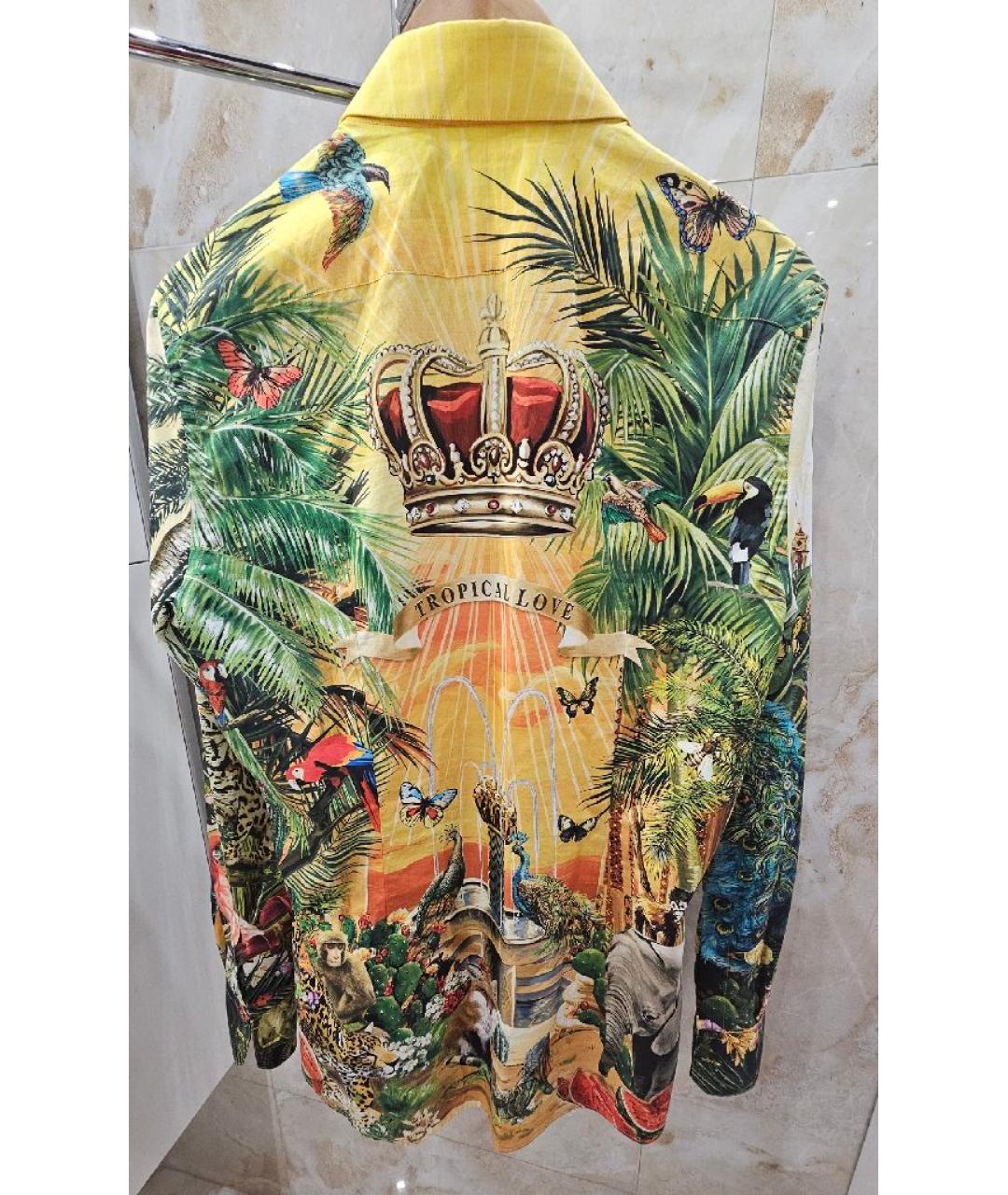 DOLCE&GABBANA Мульти хлопковая кэжуал рубашка, фото 2