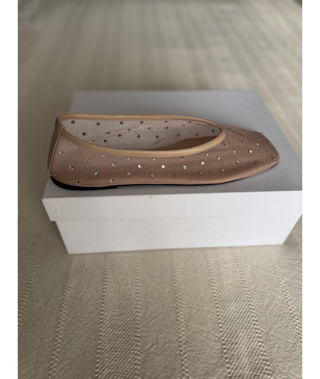 ERIKA CAVALLINI Бежевые текстильные балетки, фото 6