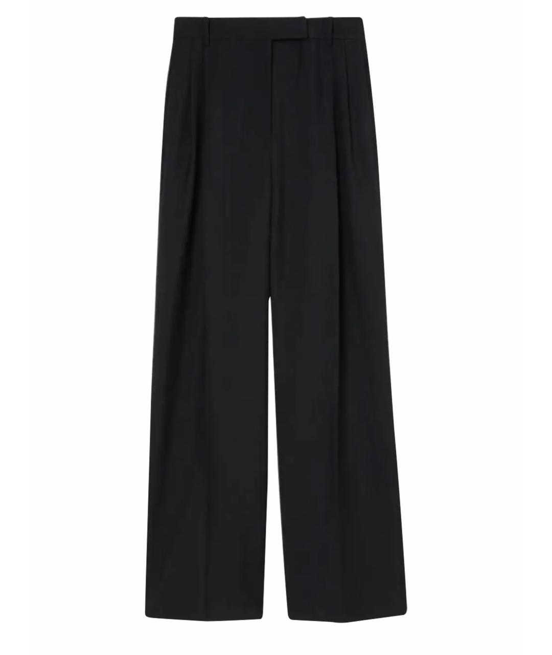 ROHE Черные шерстяные брюки широкие, фото 4