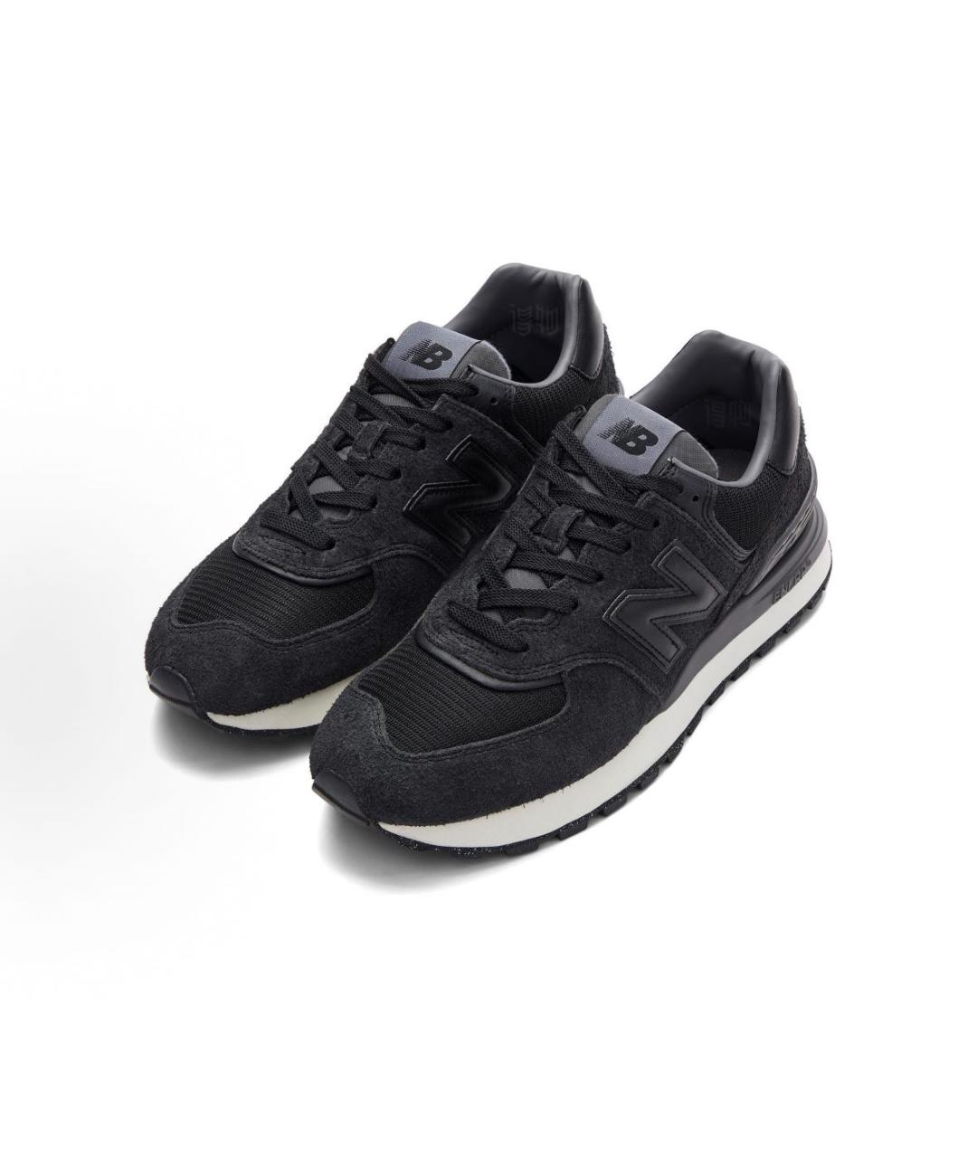 NEW BALANCE Черные замшевые высокие кроссовки / кеды, фото 2