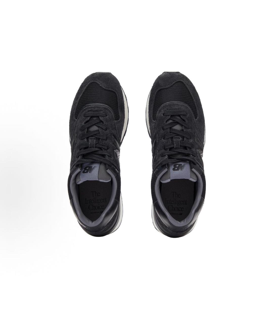 NEW BALANCE Черные замшевые высокие кроссовки / кеды, фото 3