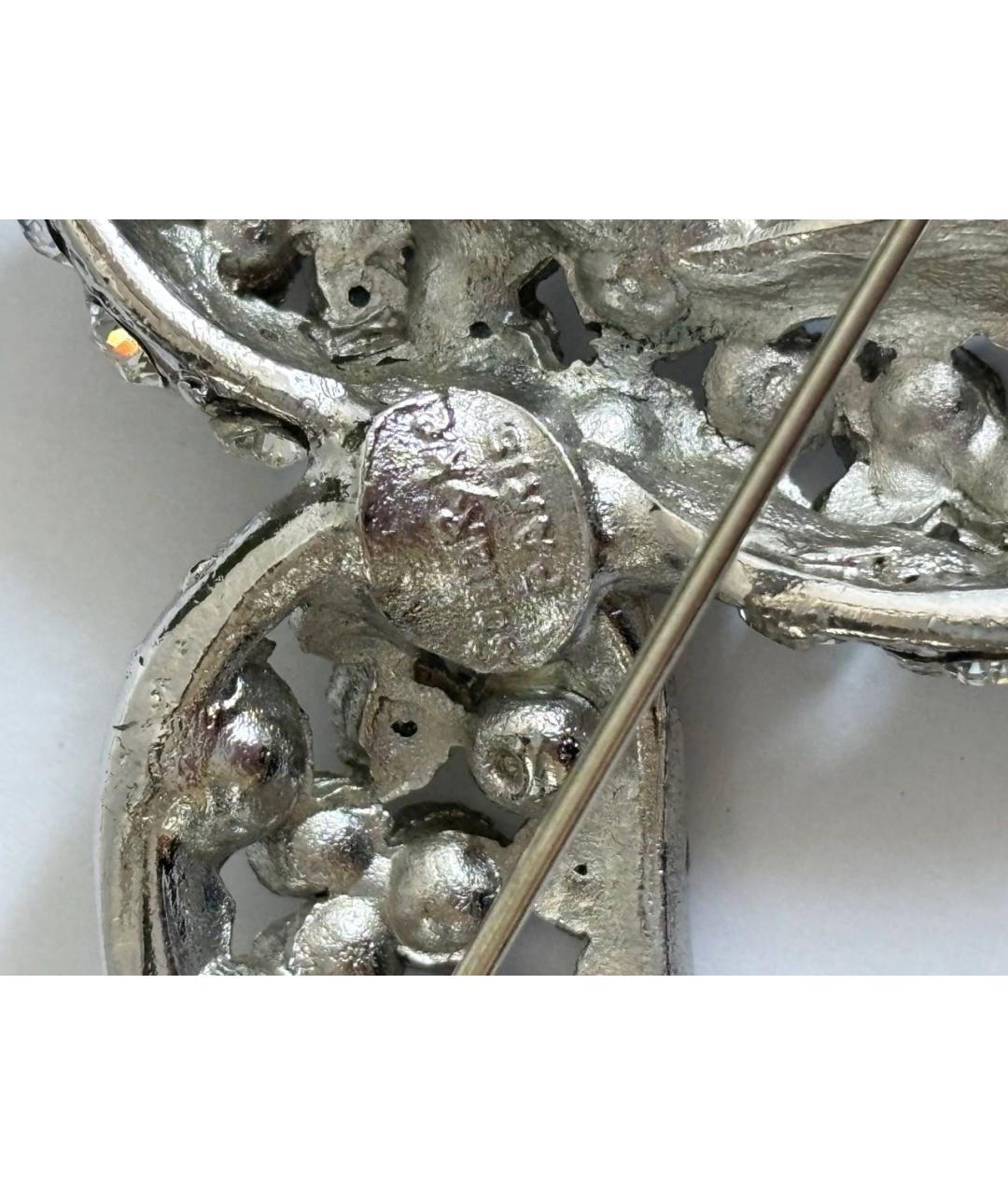 SONIA RYKIEL Серебряная металлическая булавка / брошь, фото 8