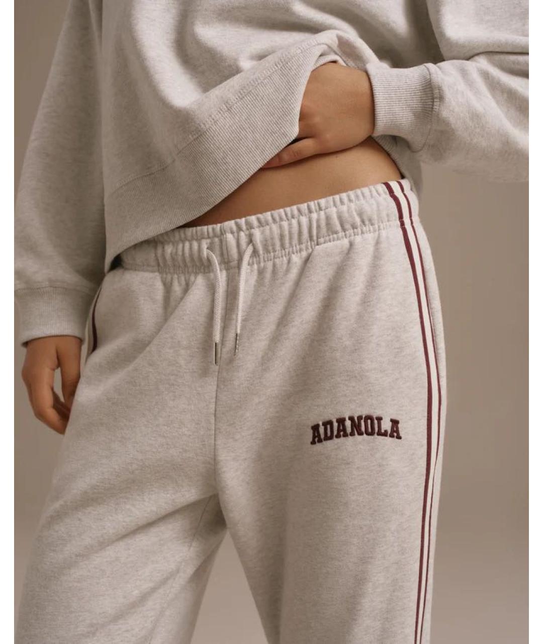 Adanola Серые хлопковые прямые брюки, фото 4