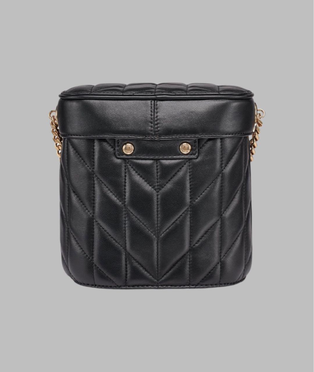 KARL LAGERFELD Черная кожаная сумка через плечо, фото 3