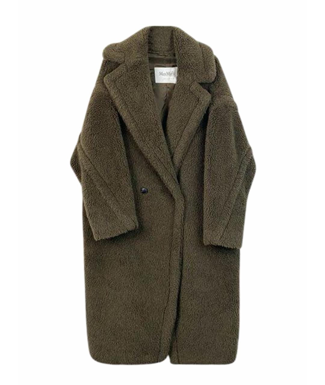 MAX MARA Хаки шерстяное пальто, фото 1