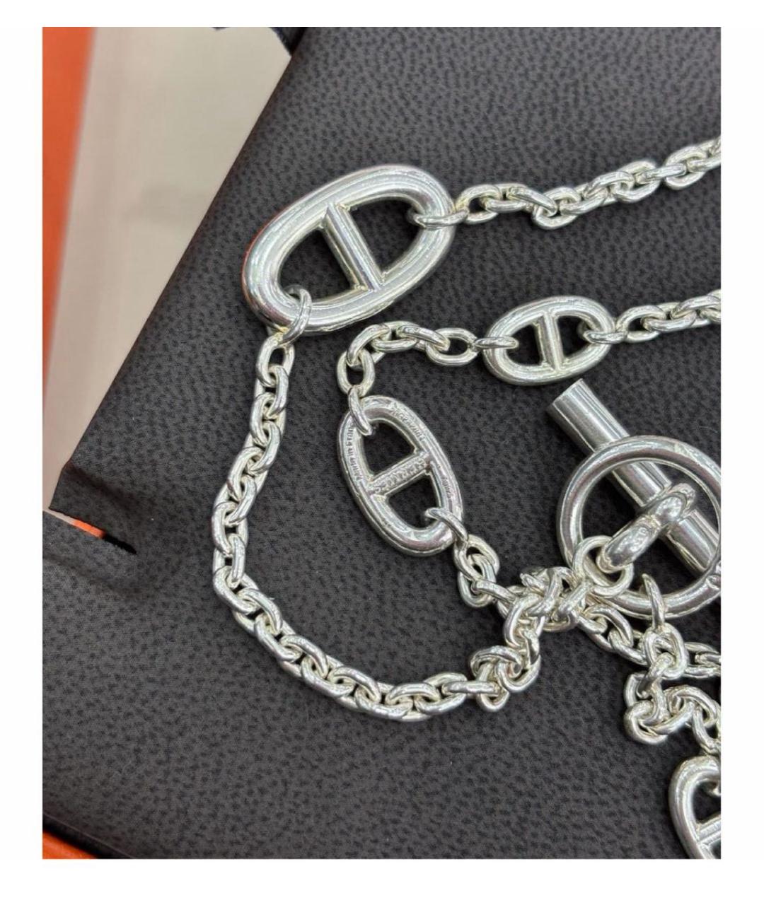 HERMES Серебряное серебряное колье, фото 3