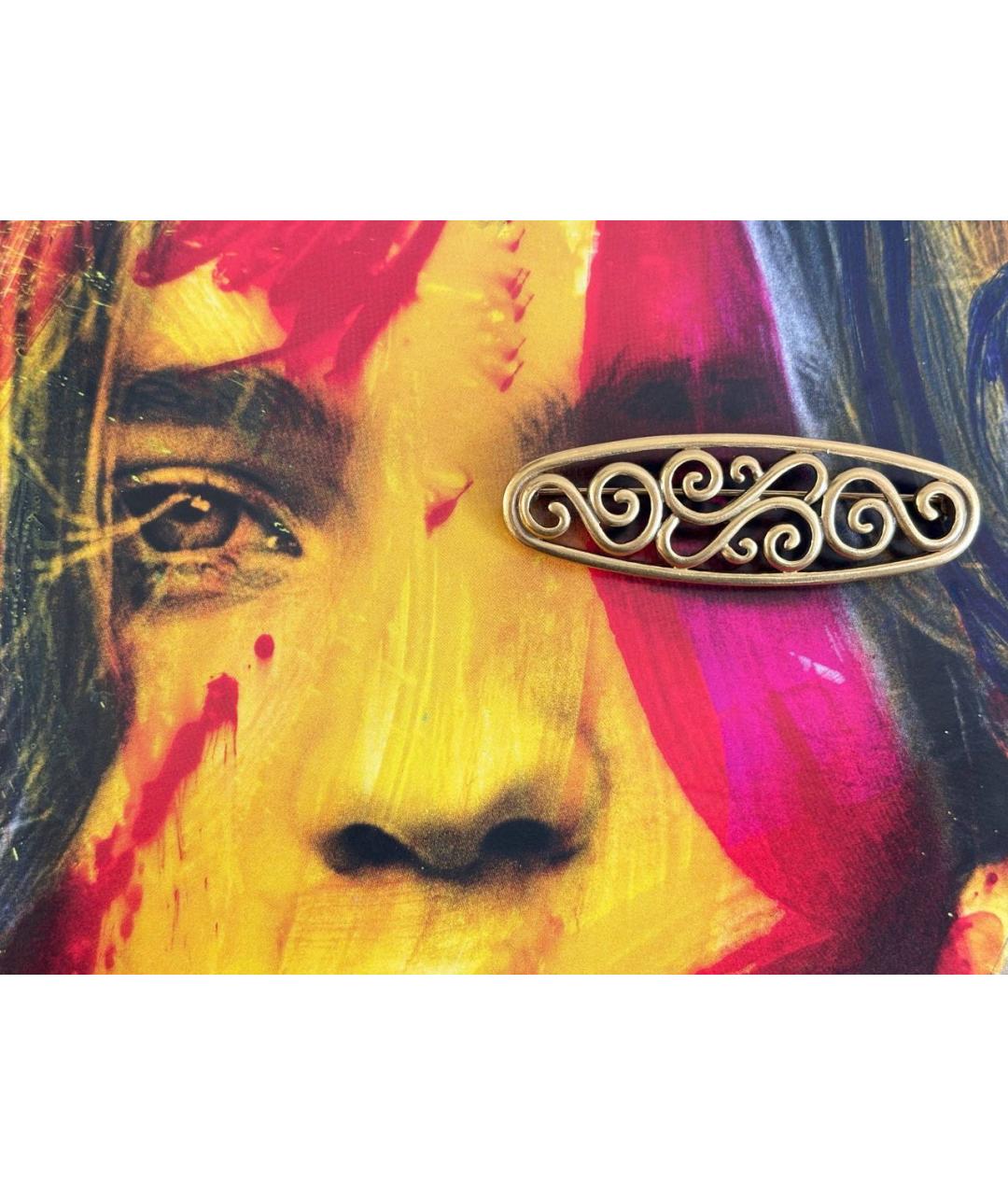 SAINT LAURENT Золотая металлическая булавка / брошь, фото 6