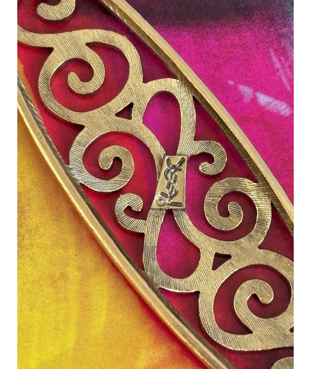 SAINT LAURENT Золотая металлическая булавка / брошь, фото 3