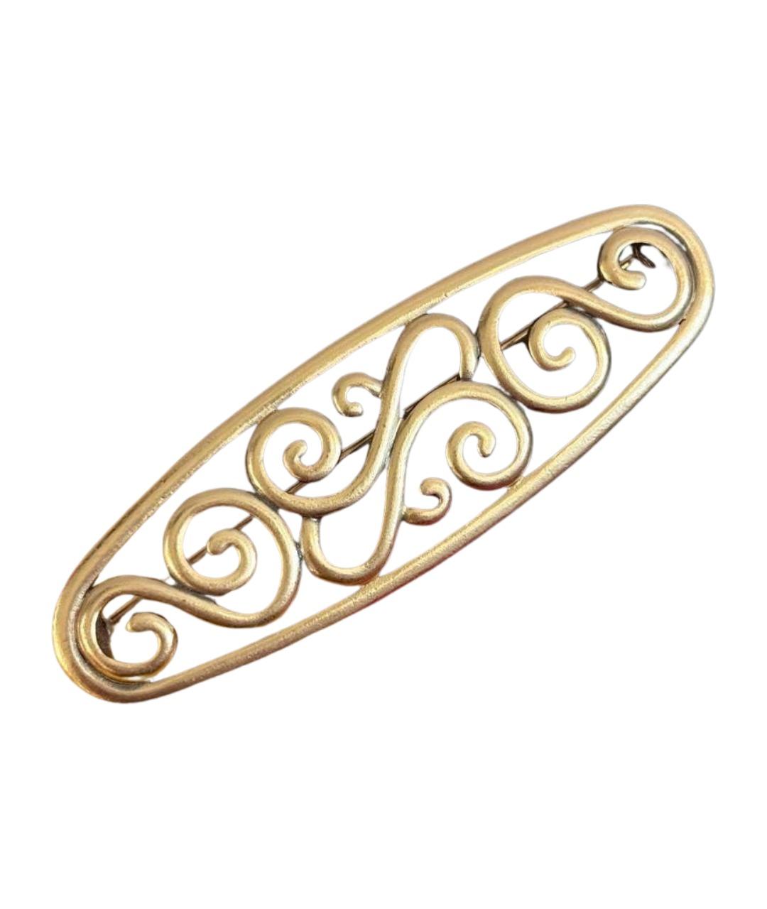 SAINT LAURENT Золотая металлическая булавка / брошь, фото 1