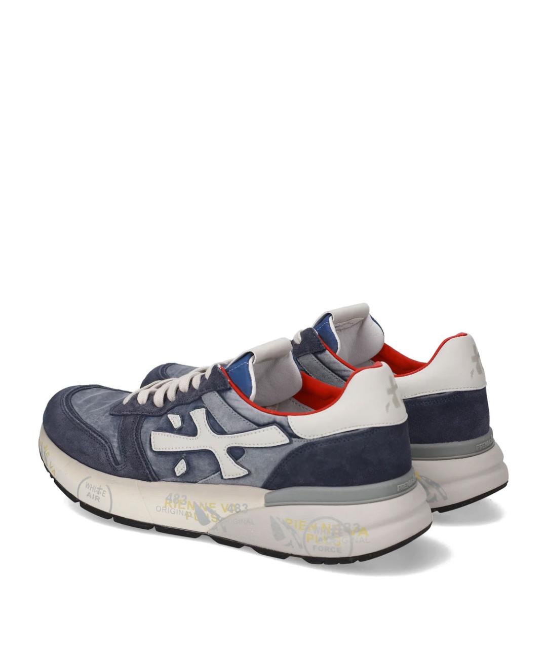 PREMIATA Синие текстильные низкие кроссовки / кеды, фото 3