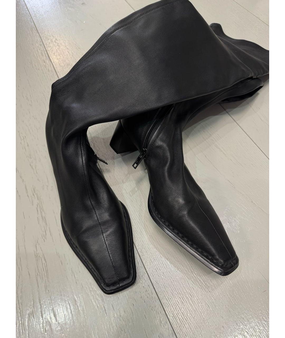 ALEXANDER WANG Черные кожаные ботфорты, фото 2