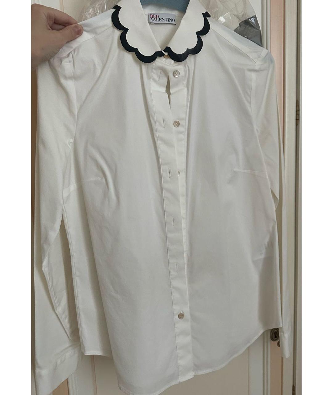 RED VALENTINO Белая хлопковая рубашка, фото 4