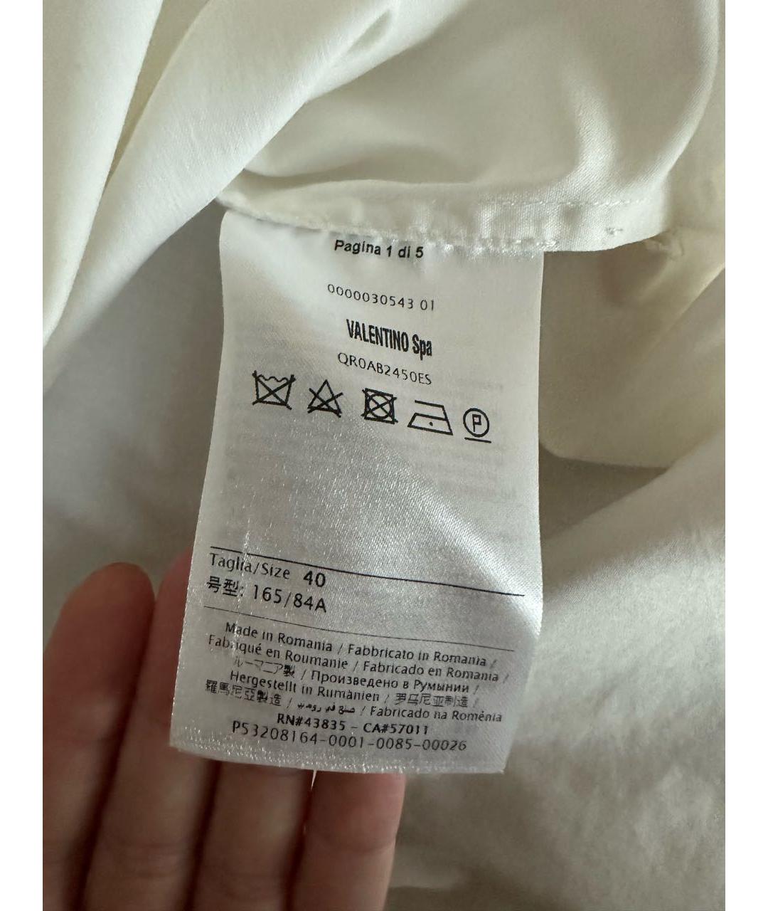 RED VALENTINO Белая хлопковая рубашка, фото 3