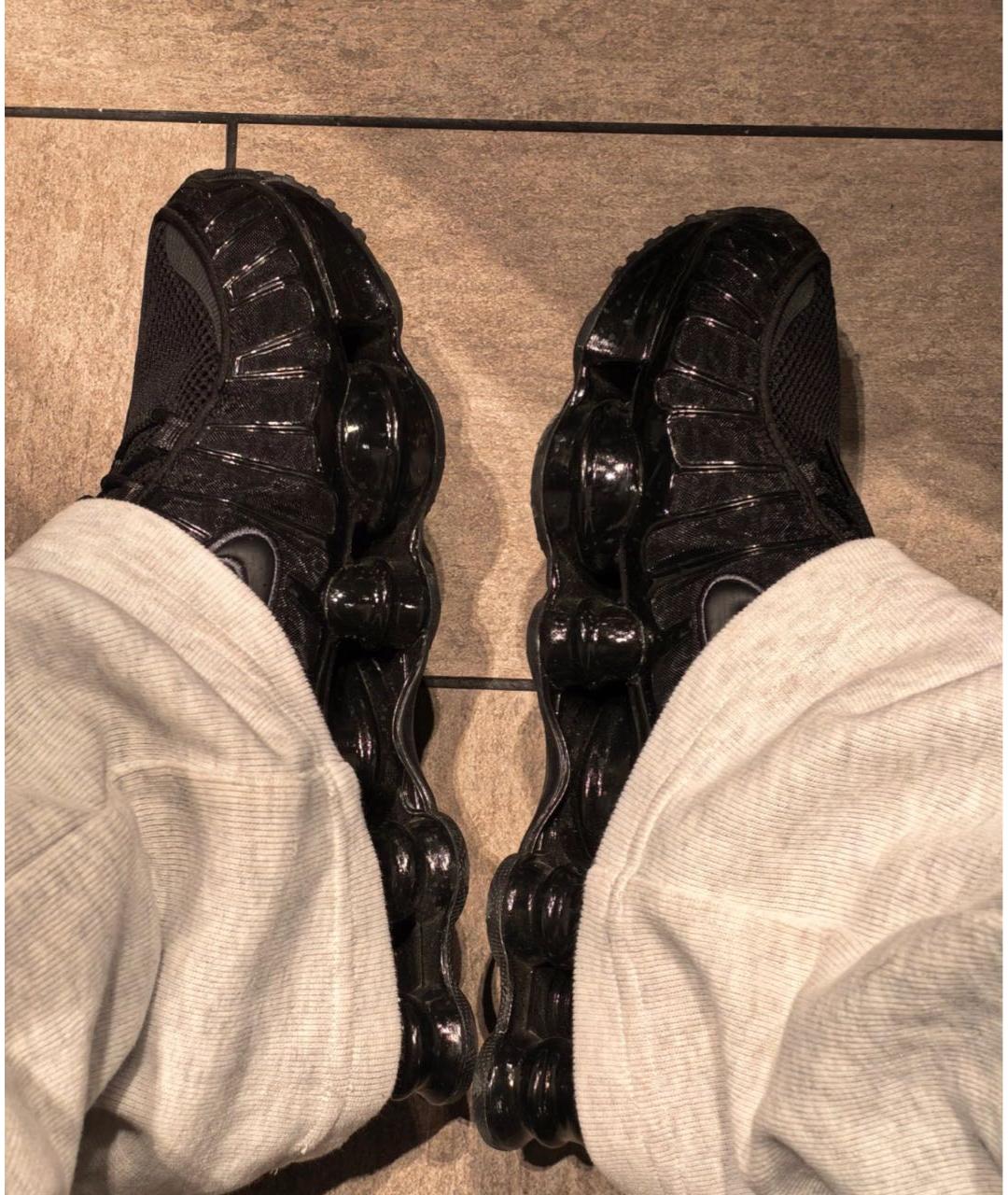 NIKE Черные текстильные высокие кроссовки / кеды, фото 6
