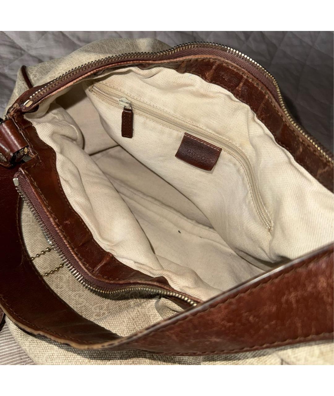 GUCCI Бежевая тканевая сумка через плечо, фото 7